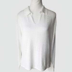 NWT Merona Super Soft Women's V-Neck Fine Knit Sweater Cream XL